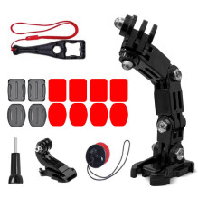 Hurtel GoPro set of helmet mounting accessories for GoPro, DJI, Insta360, SJCam, Eken sports cameras (GoPro Cycling Helm