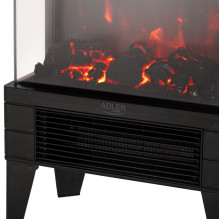 Electric fireplace ADLER AD 7755 2 heat settings: 1000W / 2000W , 3D flame effect , Thermostat Black Electric fireplace ADLER AD 7755 2 heat settings: 1000W / 2000W , 3D flame effect , Thermostat Black