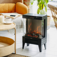 Electric fireplace ADLER AD 7755 2 heat settings: 1000W / 2000W , 3D flame effect , Thermostat Black Electric fireplace ADLER AD 7755 2 heat settings: 1000W / 2000W , 3D flame effect , Thermostat Black