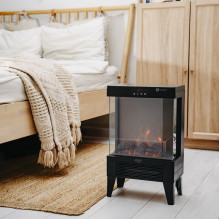 Electric fireplace ADLER AD 7755 2 heat settings: 1000W / 2000W , 3D flame effect , Thermostat Black Electric fireplace ADLER AD 7755 2 heat settings: 1000W / 2000W , 3D flame effect , Thermostat Black