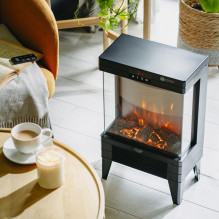 Electric fireplace ADLER AD 7755 2 heat settings: 1000W / 2000W , 3D flame effect , Thermostat Black Electric fireplace ADLER AD 7755 2 heat settings: 1000W / 2000W , 3D flame effect , Thermostat Black