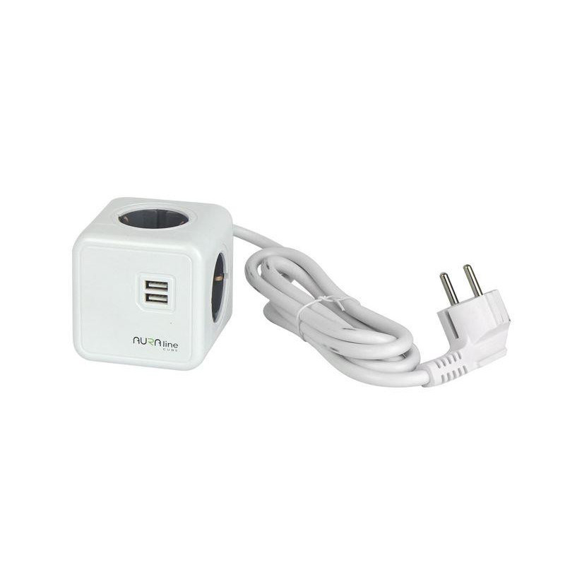 Buitinis ilgintuvas AURA LINE, 4 vt., 2USB C, 1,5m
