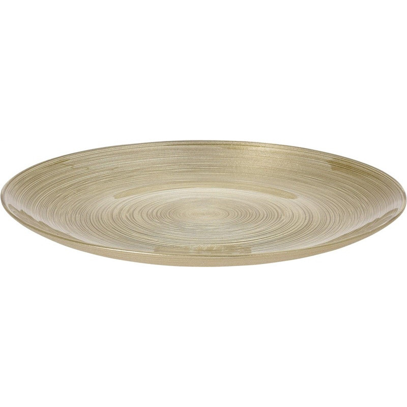 Serving plate, 21 cm, gold, glass