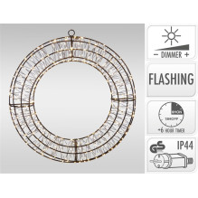 Dekoracija Žiedas su LED, AX5393600, D38 cm, juoda