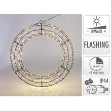 Dekoracija Žiedas su LED, AX5393710, D50 cm, juoda Dekoracija Žiedas su LED, AX5393710, D50 cm, juoda