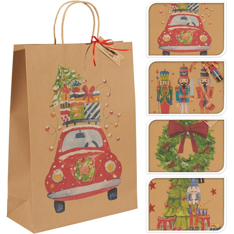 Gift bag Kraft, 30 cm x 40 cm
