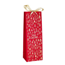 Gift bag Velvet Bottle, 13 cm x 35 cm, red col. Gift bag Velvet Bottle, 13 cm x 35 cm, red col.
