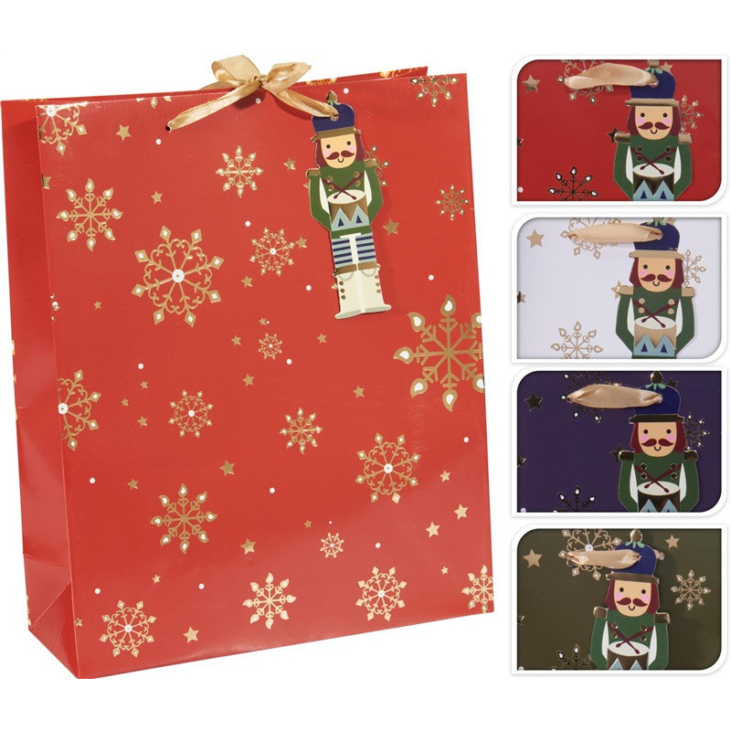 Gift bag Snowflakes, 26 cm x 32 cm