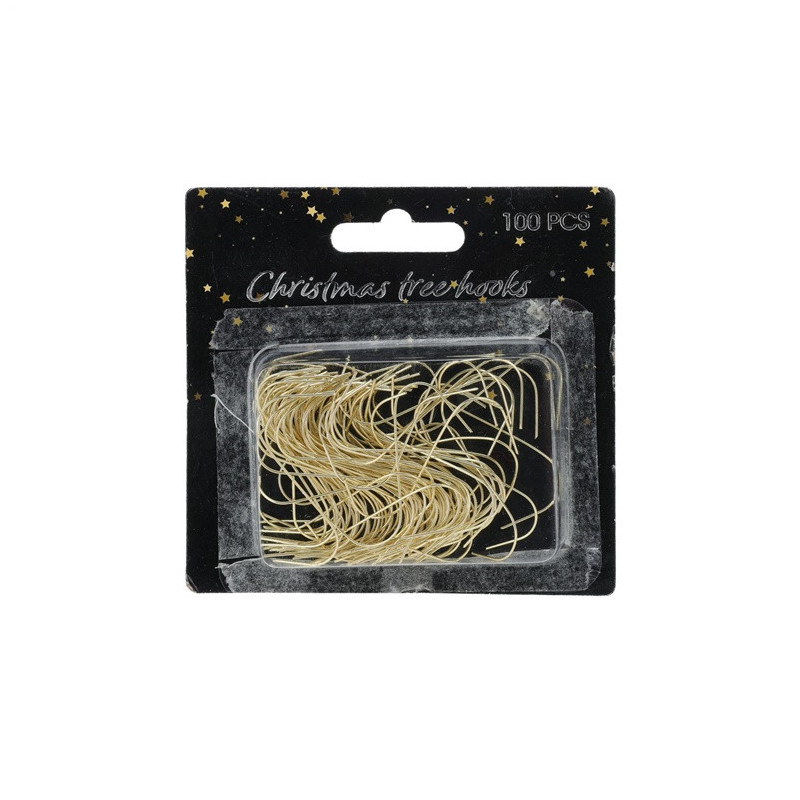 Hooks, 3.6 cm, gold col., 100 pcs