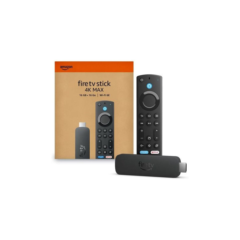 Amazon „Fire TV Stick“ Select 4K Max srautinio perdavimo įrenginys, juodas, ES