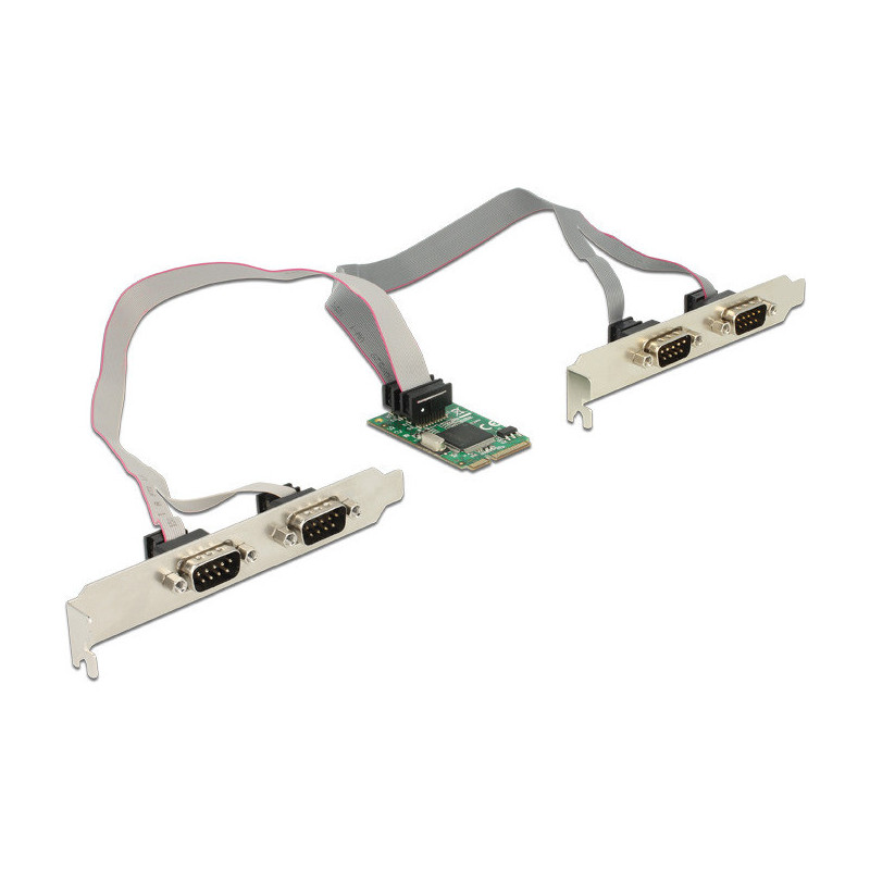 Delock Mini PCI Express Card Controller 4x D-Sub9 (95243)