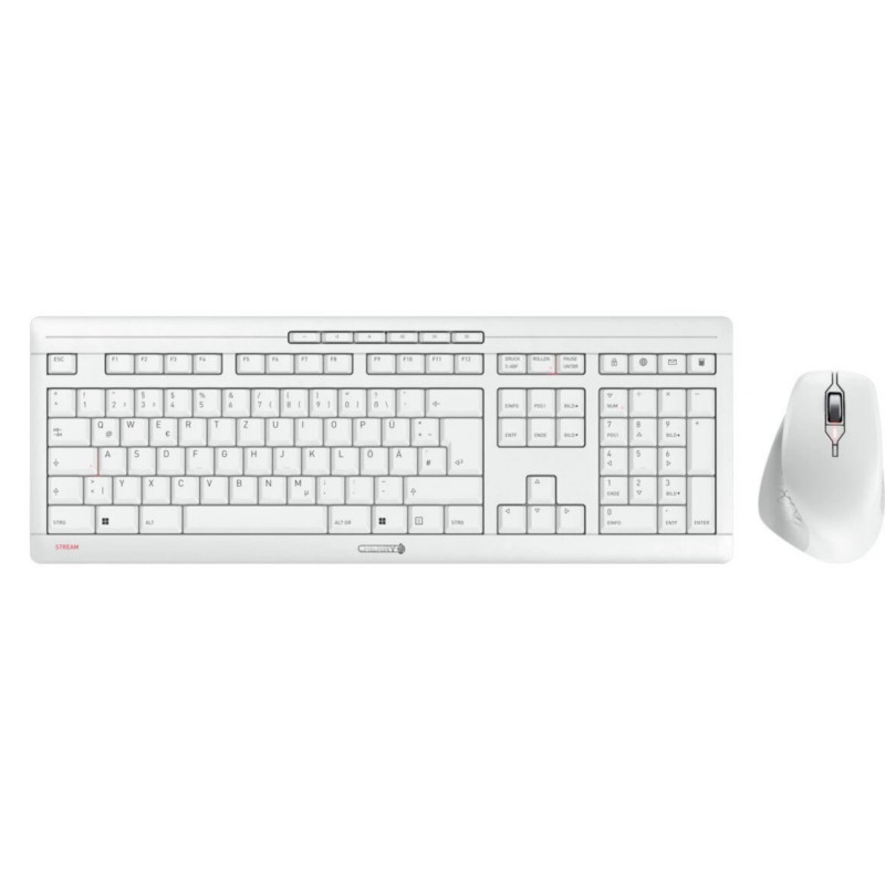 Keyboard + mouse Cherry JD-8550DE-0 keyboard Included mouse Home / Office RF Wireless QWERTZ German White