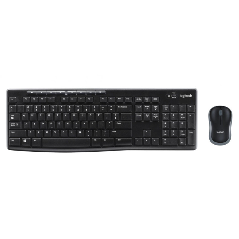 Datora tastatūra Logitech Logitech Desktop MK270 Wireless FR Black