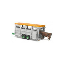 BRUDER Viehtransportanhnger mit Kuh (grau) BRUDER Viehtransportanhnger mit Kuh (grau)