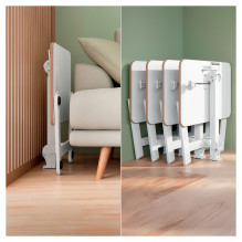 LEITZ Ergonomiškas reguliuojamo aukščio stalas, mažas, sulankstomas, baltas LEITZ Ergonomiškas reguliuojamo aukščio stalas, mažas, sulankstomas, baltas
