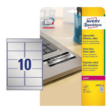 AVERY Zweckform Typenschildetiketten L6012-20 silber 96,0 x 50,8 mm - 200 Stück