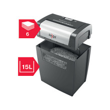Rexel Momentum X406 dokumentų smulkintuvas su dalelių pjaustymu, iki 6 lapų, juodas Rexel Momentum X406 dokumentų smulkintuvas su dalelių pjaustymu, iki 6 lapų, juodas