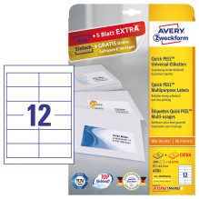 AVERY Zweckform Etiketės 4781 baltos 97,0 x 42,3 mm - 360 vnt. AVERY Zweckform Etiketės 4781 baltos 97,0 x 42,3 mm - 360 vnt.