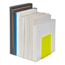 Knygų atramėlės 10,0 x 10,0 x 13,0 cm neoninės geltonos spalvos