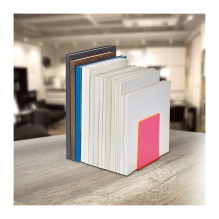 Buchstützen 10,0 x 10,0 x 13,0 cm neon pink