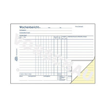 AVERY Zweckform Wochenbericht Formularbuch 1311 – 2 x 50 Blatt AVERY Zweckform Wochenbericht Formularbuch 1311 – 2 x 50 Blatt