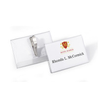 DURABLE Namensschild m Krokoklemme 54x90mm 25er Pck transp DURABLE Namensschild m Krokoklemme 54x90mm 25er Pck transp