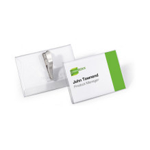 DURABLE Namensschild m Krokoklemme 54x90mm 25er Pck transp DURABLE Namensschild m Krokoklemme 54x90mm 25er Pck transp