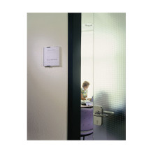 Türschild Info Sign 149x148,5mm metallic silber