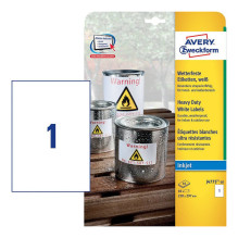 AVERY Zweckform wetterfeste Folienetiketten 210,0 x 297,0 mm AVERY Zweckform wetterfeste Folienetiketten 210,0 x 297,0 mm
