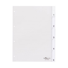 DURABLE A4 register with welded tabs, 5-piece set, transportable DURABLE A4 register with welded tabs, 5-piece set, transportable