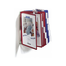 DURABLE Display board wall holder grey for 10 boards A4 73x322 mm DURABLE Display board wall holder grey for 10 boards A4 73x322 mm