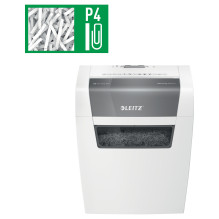 LEITZ IQ home paper shredder with particle cut, up to 6 sheets, white