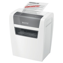 LEITZ IQ home paper shredder with particle cut, up to 6 sheets, white