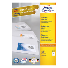 AVERY Zweckform Etiketės 3474 baltos 70,0 x 37,0 mm - 2400 vnt. AVERY Zweckform Etiketės 3474 baltos 70,0 x 37,0 mm - 2400 vnt.
