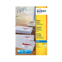 AVERY Zweckform Adresų etiketės J8160-25 baltos 63,5 x 38,1 mm - 525 vnt. AVERY Zweckform Adresų etiketės J8160-25 baltos 63,5 x 38,1 mm - 525 vnt.