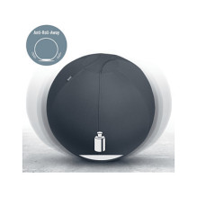 LEITZ Ergo Active Exercise Ball, Velvet Grey, 65cm, Anti-Roll-Away Design LEITZ Ergo Active Exercise Ball, Velvet Grey, 65cm, Anti-Roll-Away Design