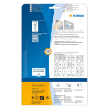 HERMA Etiketės A4 baltos 105x42,3 mm nuimamas popierius 350 vnt. HERMA Etiketės A4 baltos 105x42,3 mm nuimamas popierius 350 vnt.