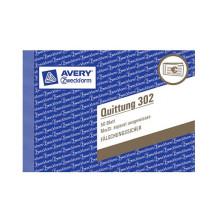 AVERY Zweckform Kvitas, PVM nurodytas atskirai. Blankų knygelė 302 - 1x 50 lapų
