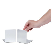 Knygų atramėlės 8,0 x 10,0 x 10,0 cm, sidabrinės