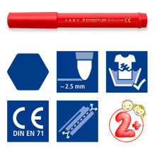 STAEDTLER Filzstifte Noris® junior 329 Mehrfarbig STAEDTLER Filzstifte Noris® junior 329 Mehrfarbig