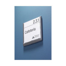 Door sign ClckSign 149x148.5, adhesive/screw-on, graphite
