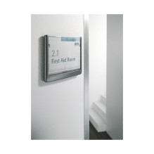 Door sign ClckSign 149x148.5, adhesive/screw-on, graphite