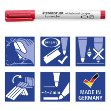 STAEDTLER baltos lentos žymeklis Lumocolor 4St dėžutė STAEDTLER baltos lentos žymeklis Lumocolor 4St dėžutė