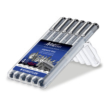 STAEDTLER pigment liner schwarz 6ST Box STAEDTLER pigment liner schwarz 6ST Box