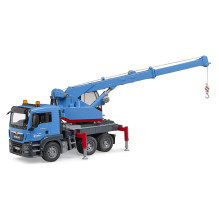 Bruder MAN TGS kranas-sunkvežimis Baigtas modelis Statybinės transporto priemonės modelis Bruder MAN TGS kranas-sunkvežimis Baigtas modelis Statybinės transporto priemonės modelis