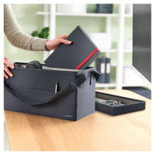 Dalijimasis stalu Tasche m. Deckel grau, 200x260x465 (BxHxT) Dalijimasis stalu Tasche m. Deckel grau, 200x260x465 (BxHxT)