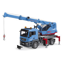 Bruder MAN TGS kranas-sunkvežimis Baigtas modelis Statybinės transporto priemonės modelis Bruder MAN TGS kranas-sunkvežimis Baigtas modelis Statybinės transporto priemonės modelis