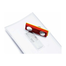 Transparent name badges 9 cm x 5.4 cm