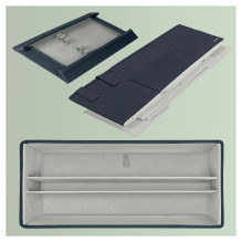 Dalijimasis stalu Tasche m. Deckel grau, 200x260x465 (BxHxT) Dalijimasis stalu Tasche m. Deckel grau, 200x260x465 (BxHxT)