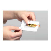 Transparent name badges 9 cm x 5.4 cm